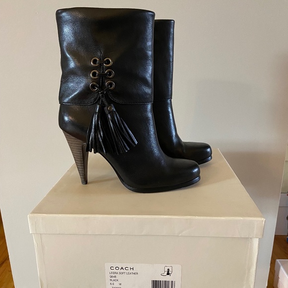 Coach Legra Soft Leather Boots - Picture 1 of 3